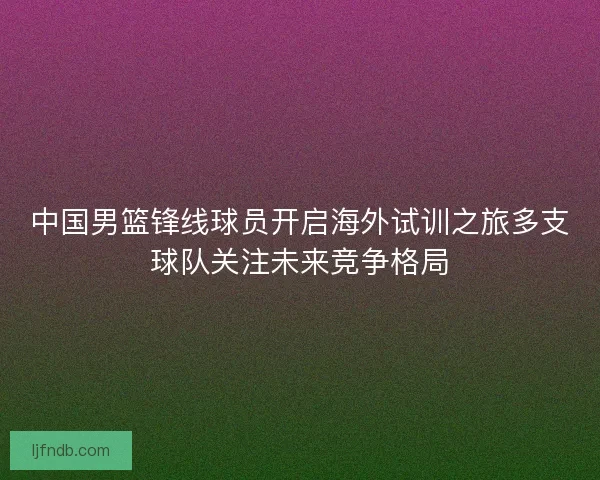 中国男篮锋线球员开启海外试训之旅多支球队关注未来竞争格局
