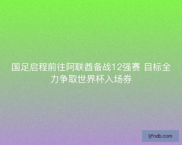 国足启程前往阿联酋备战12强赛 目标全力争取世界杯入场券